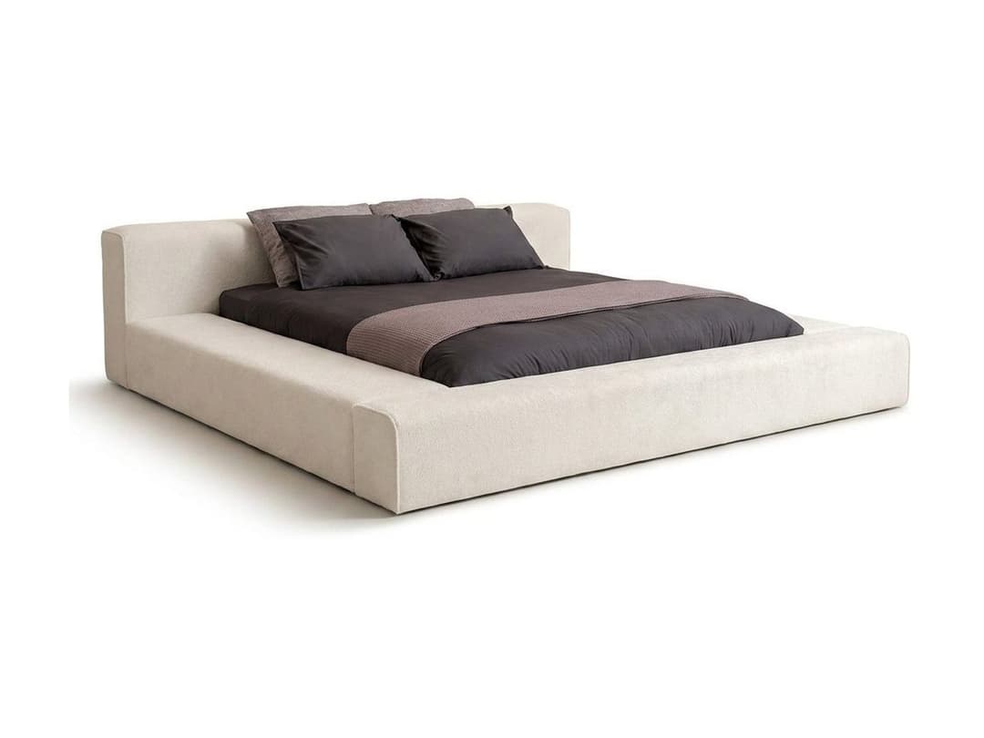 Gestoffeerd bed Saar Beige 160x200 cm
