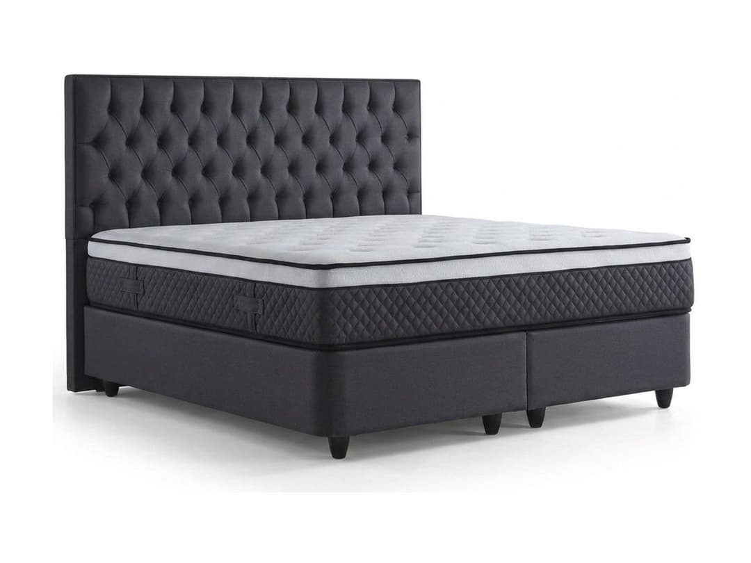 Opbergboxspring Cato Antraciet 90x200 cm