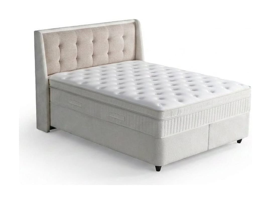 Opbergboxspring Puck Beige 140x200 cm