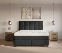 Opbergboxspring Nine Zwart 140x200 cm