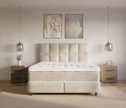 Opbergboxspring Nine Beige 160x200 cm