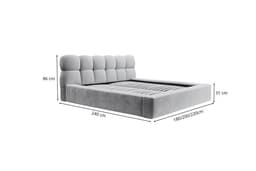 Bed met opbergruimte Hidde Grijs 180x200 cm