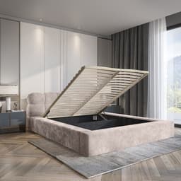 Bed met opbergruimte Hidde Grijs 180x200 cm