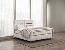 Opbergboxspring Olaf Beige 140x200 cm