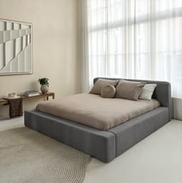 Bed met opbergruimte Evi Antraciet 140x200 cm