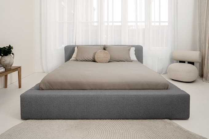 Bed met opbergruimte Evi Antraciet 140x200 cm