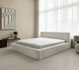 Bed met opbergruimte Evi Beige 140x200 cm