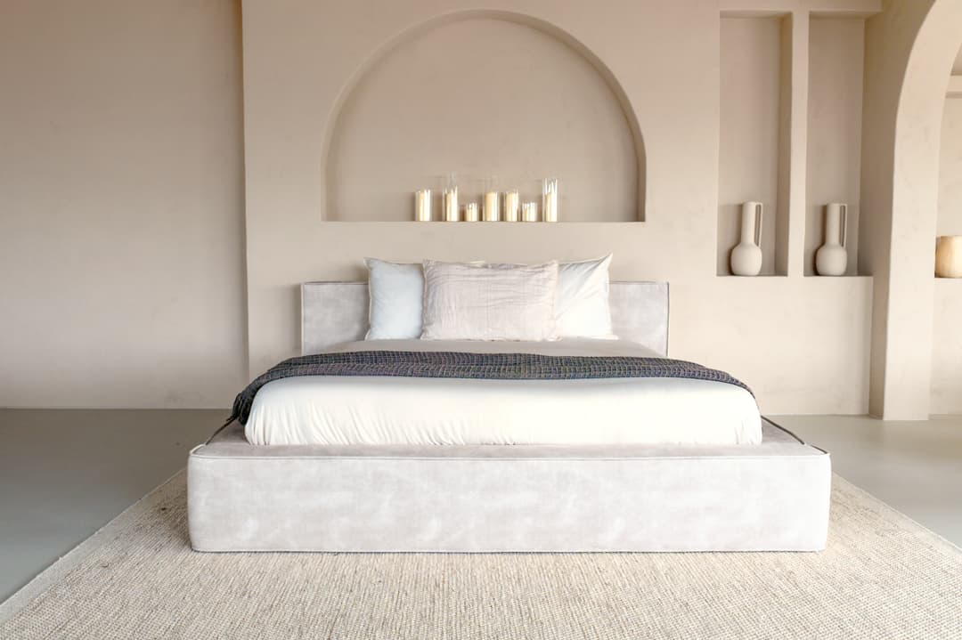 Bed met opbergruimte Elin Beige 140x200 cm (26 cm)