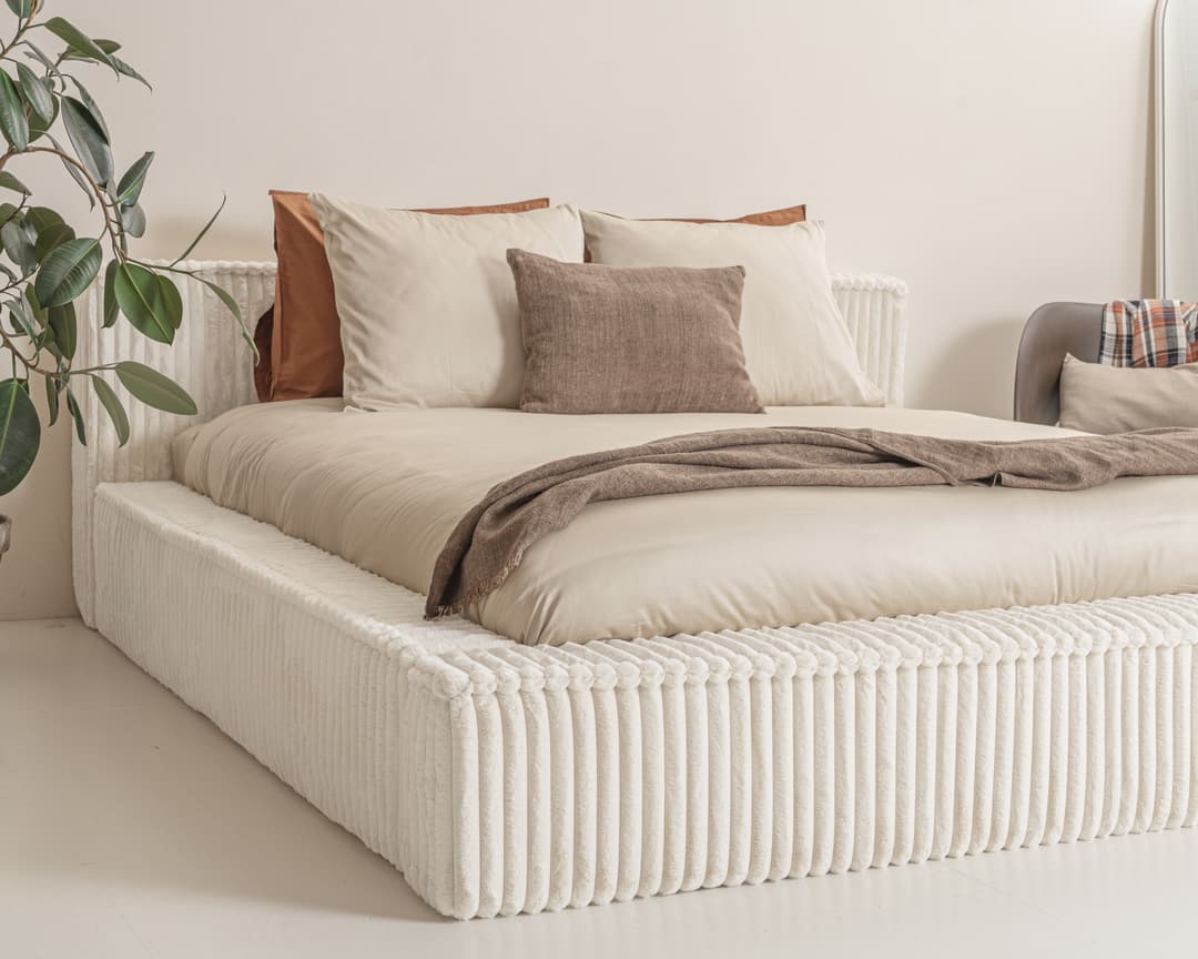 Bed met opbergruimte Mila Beige