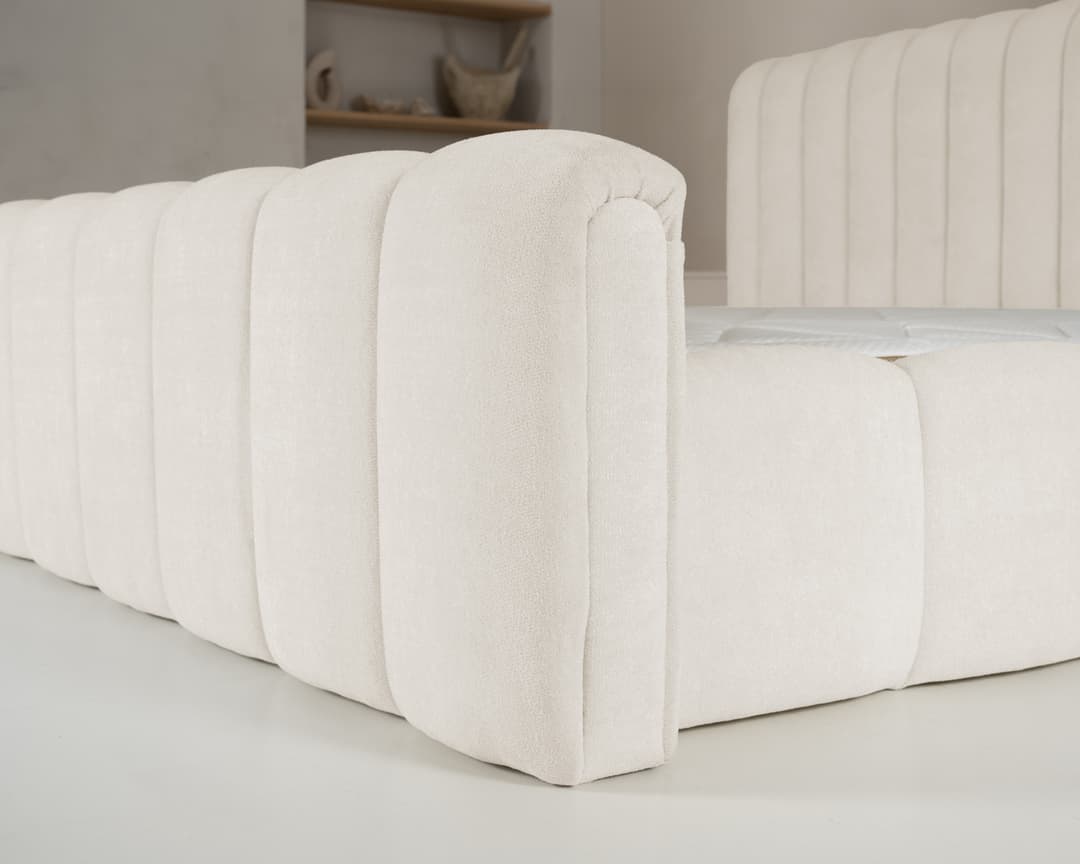 Gestoffeerd bed Noor Beige 160x200 cm