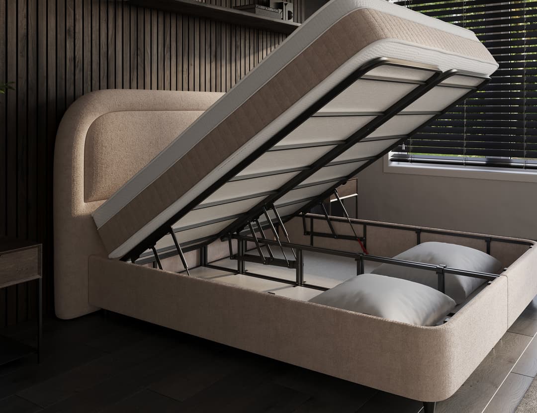 Opbergboxspring Esmee Beige 160x200 cm