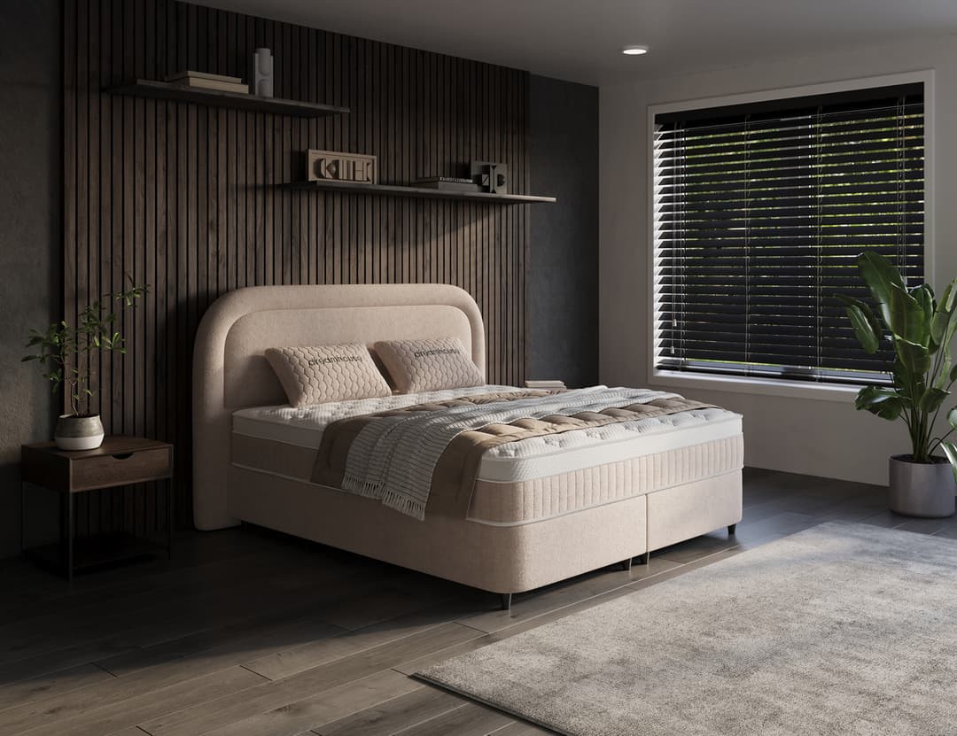 Opbergboxspring Esmee Beige 160x200 cm