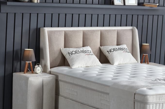 Opbergboxspring Noa Beige 160x200 cm