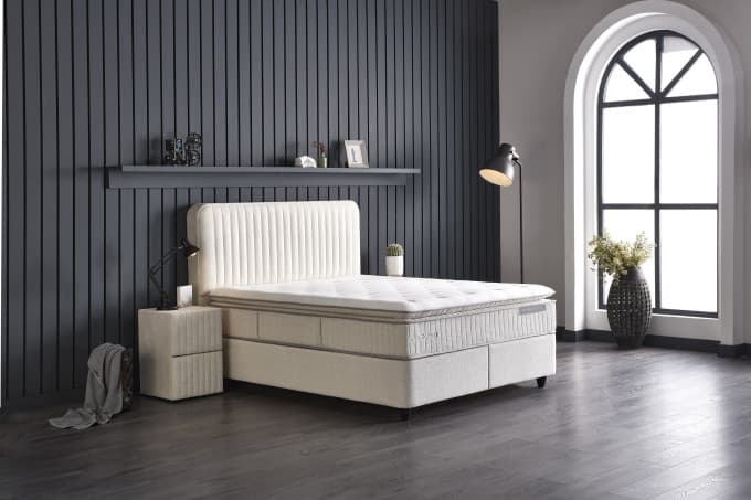 Opbergboxspring Bregje Beige