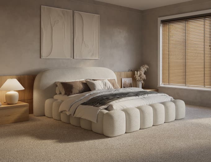 Bed met opbergruimte Sofie Beige 160x200 cm
