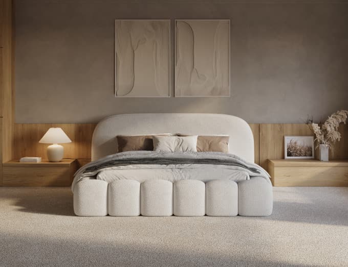 Bed met opbergruimte Sofie Off-white 160x200 cm