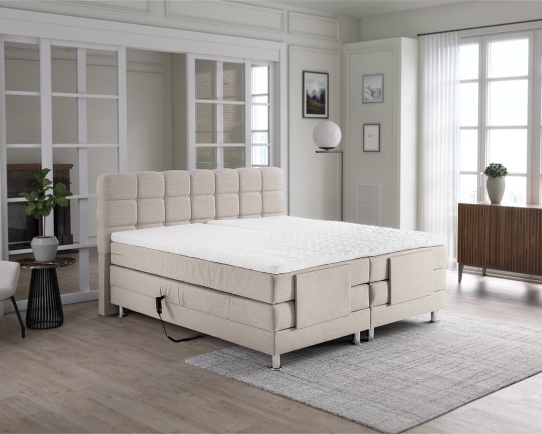 Elektrische boxspring Ivar Beige 140x200 cm
