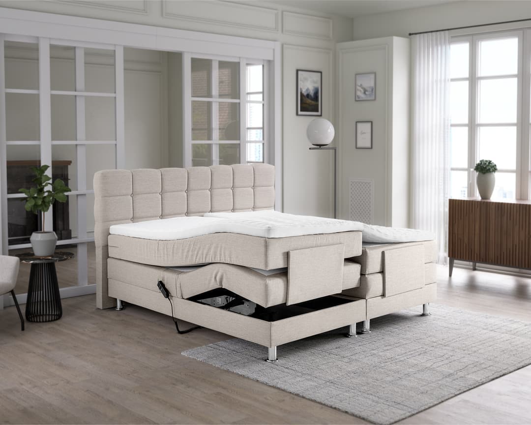 Elektrische boxspring Ivar Beige 140x200 cm