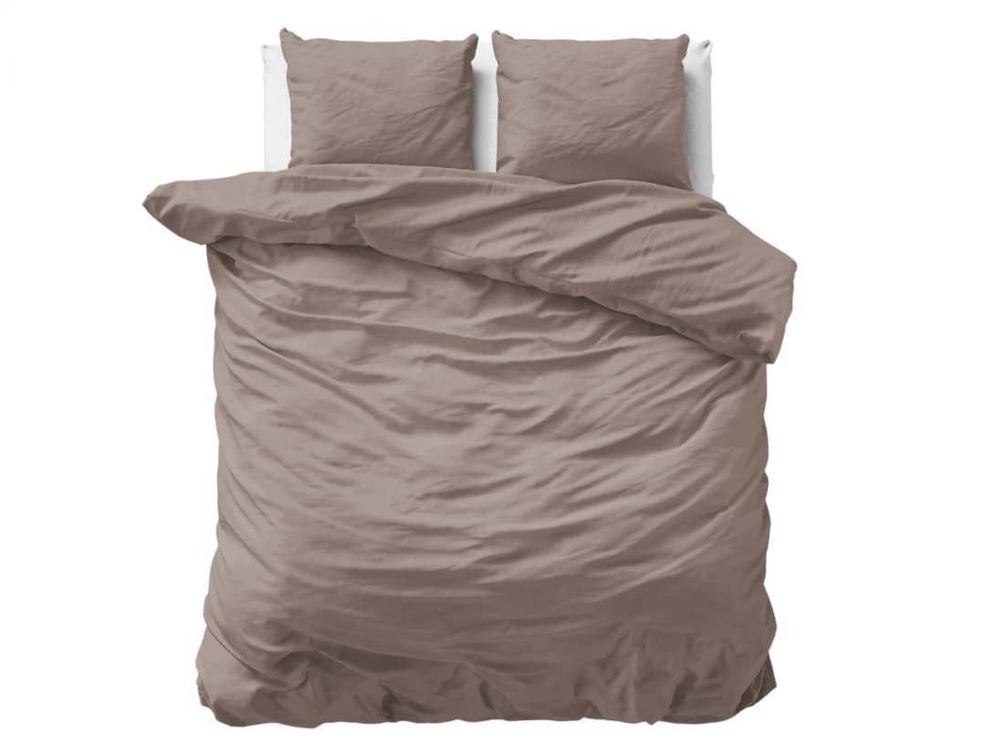 Dekbedovertrek Frea Taupe 140x200/220 cm