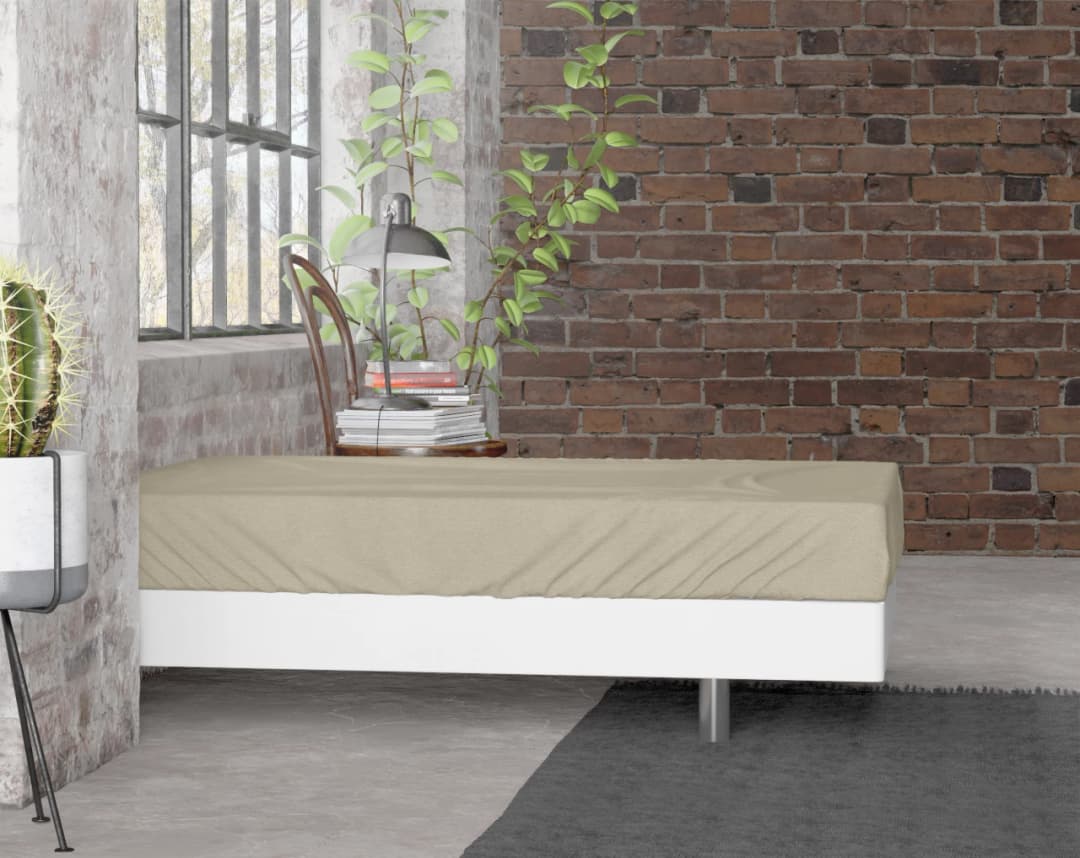 Hoeslaken Kille Taupe 140x200/210 cm