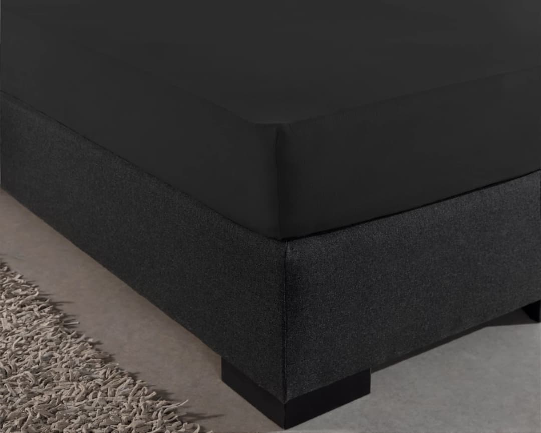 Hoeslaken Keimpe Zwart 100x200 cm