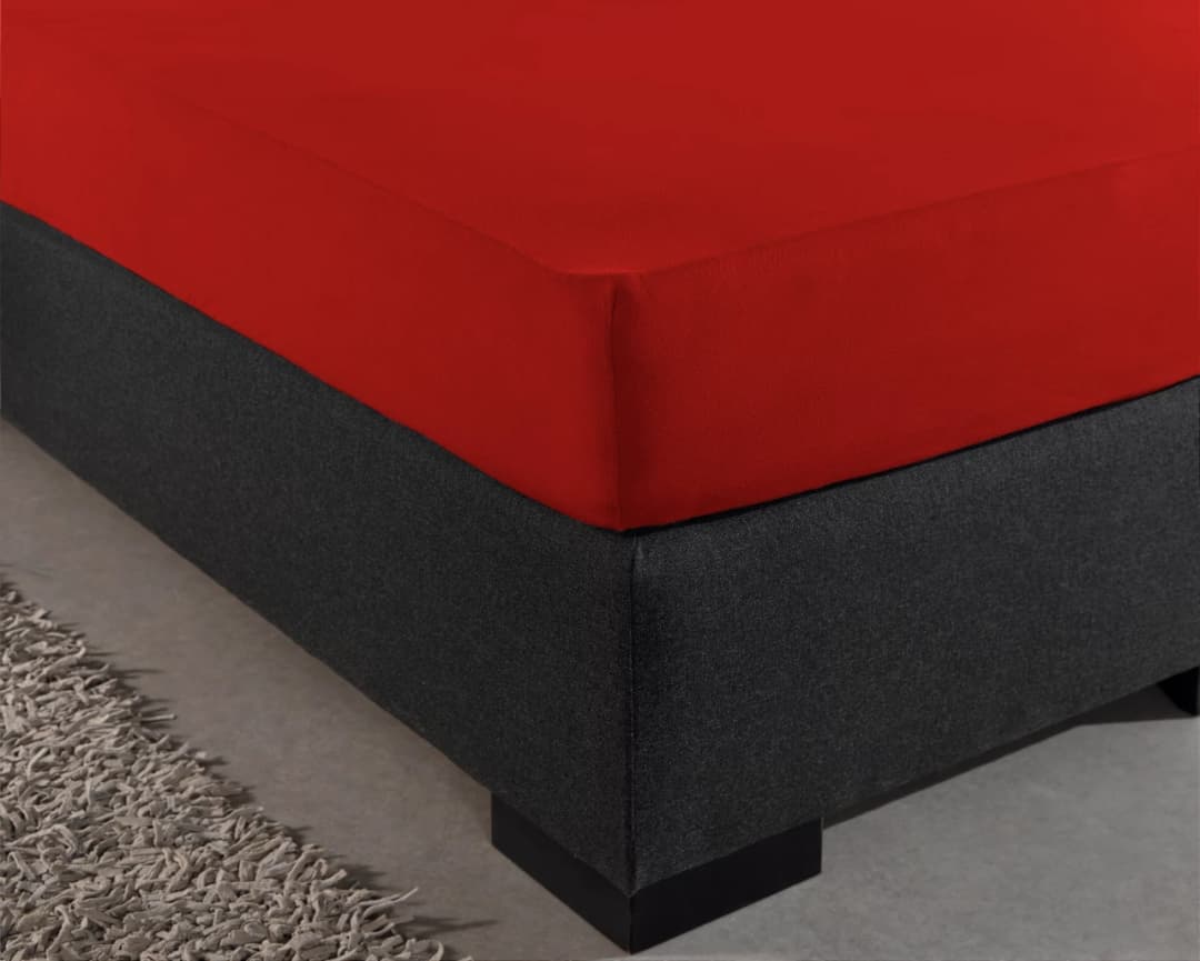 Hoeslaken Keimpe Rood 100x200 cm