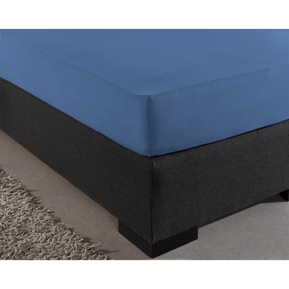 Hoeslaken Keimpe Blauw 180x200 cm