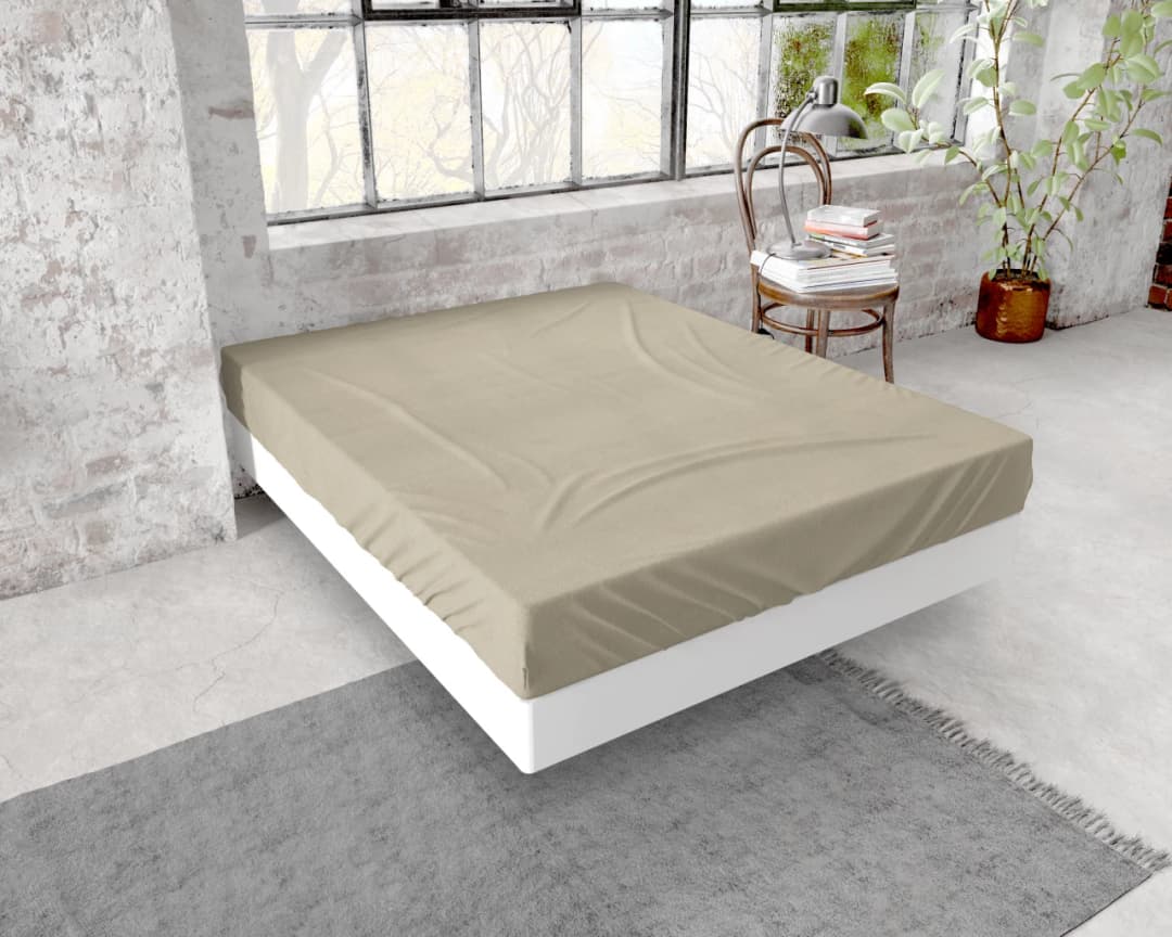 Hoeslaken Kille Taupe 140x200/210 cm