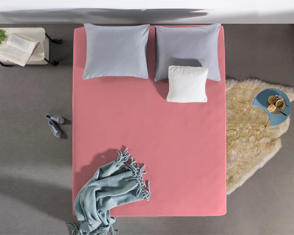 Hoeslaken Keimpe Roze 100x200 cm