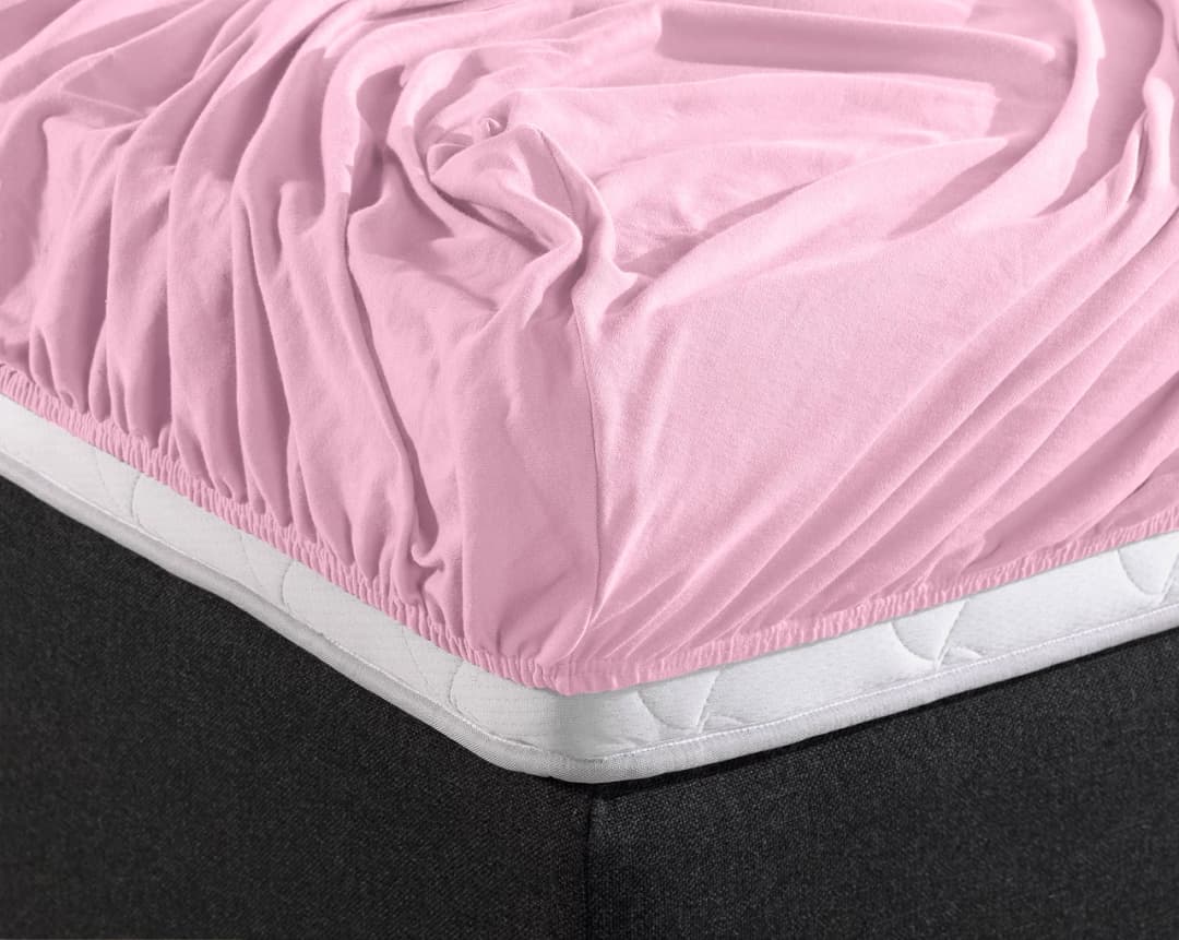 Hoeslaken Kaj Roze 140x200/220 cm