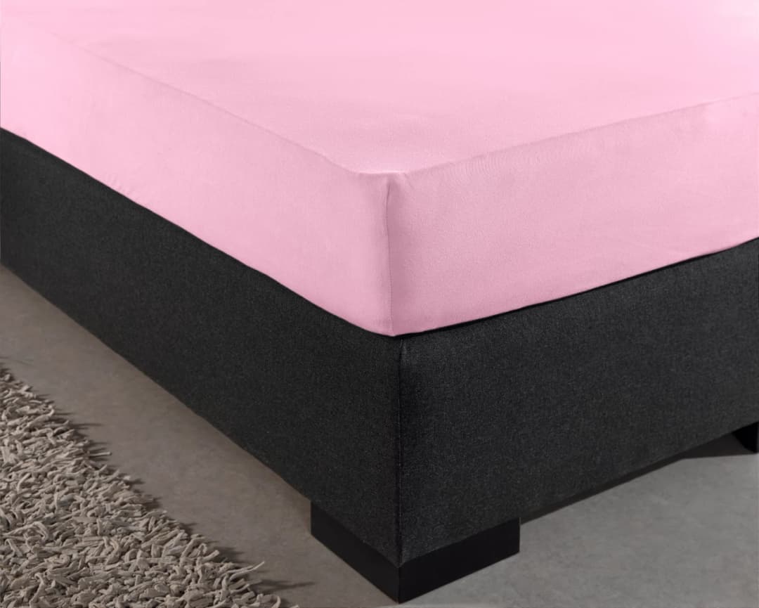 Hoeslaken Kaj Roze 140x200/220 cm