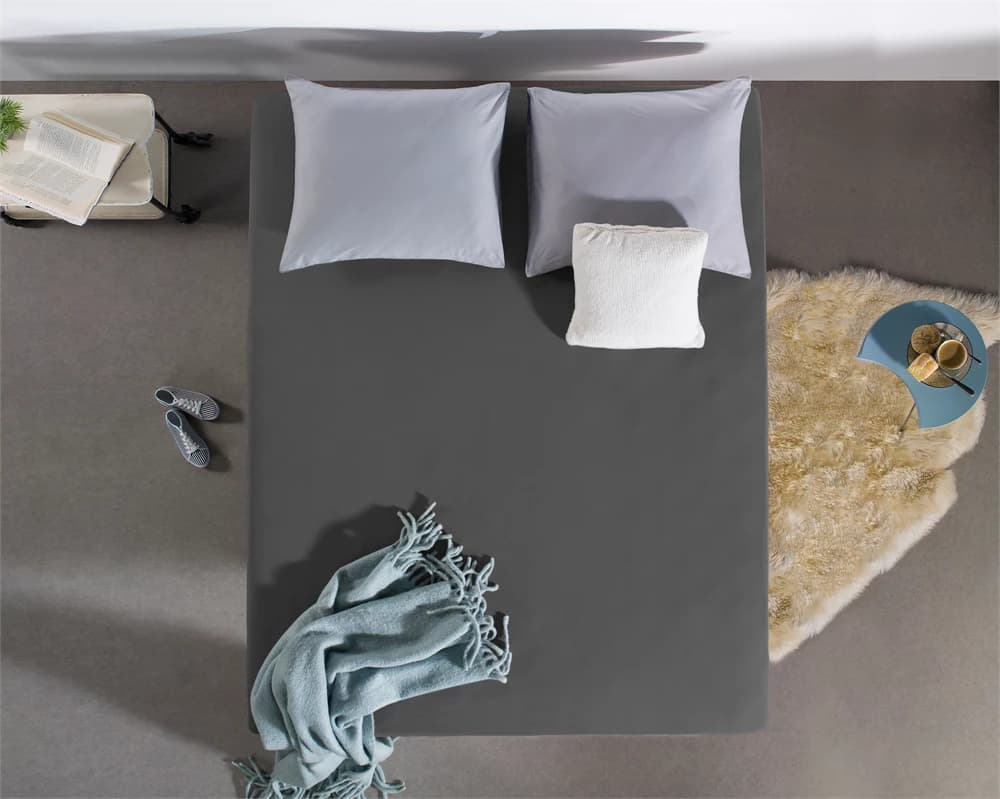 Hoeslaken Kaj Antraciet 100x220 cm
