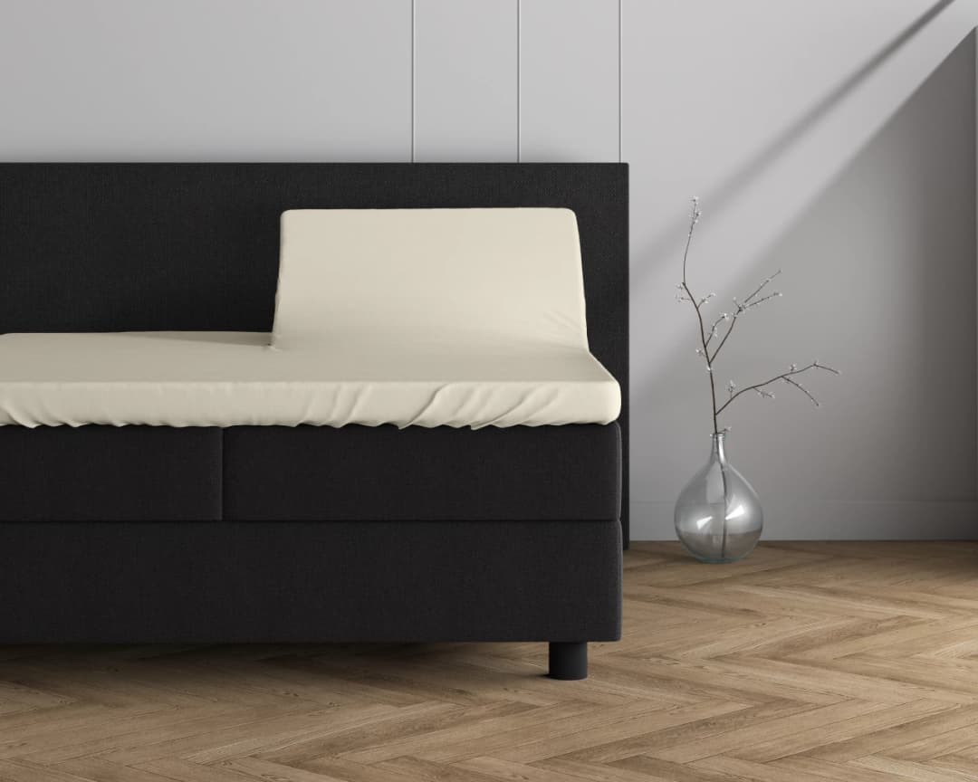 Hoeslaken Kalle Creme 160x200/220 cm