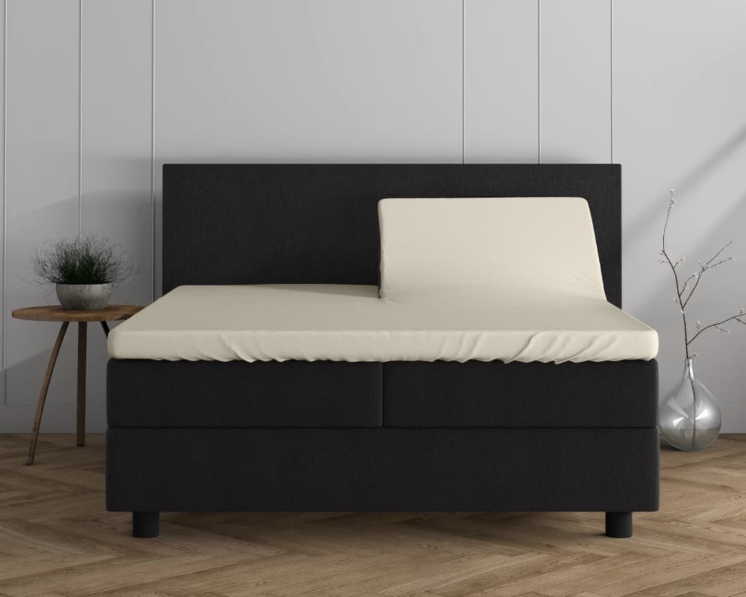 Hoeslaken Kalle Creme 160x200/220 cm