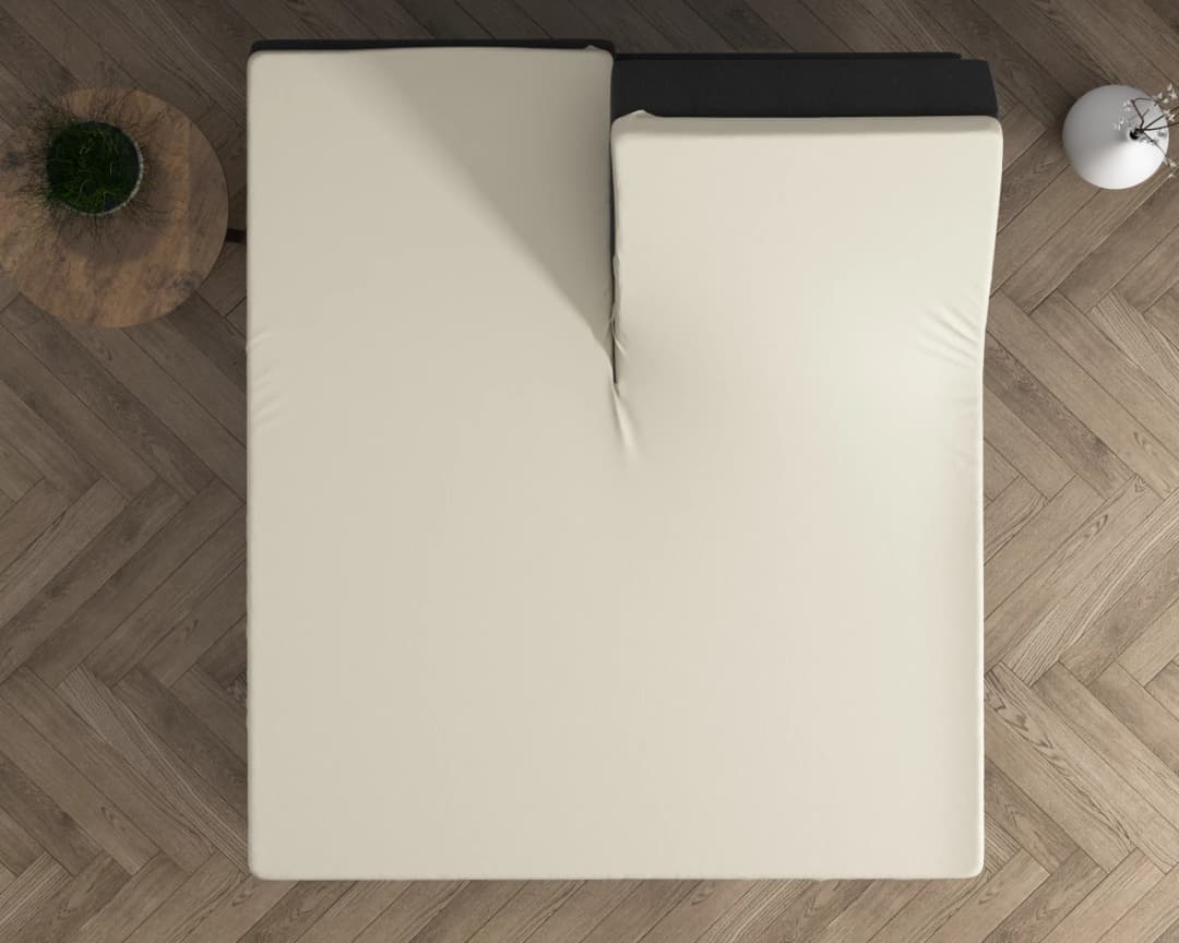 Hoeslaken Kalle Creme 160x200/220 cm