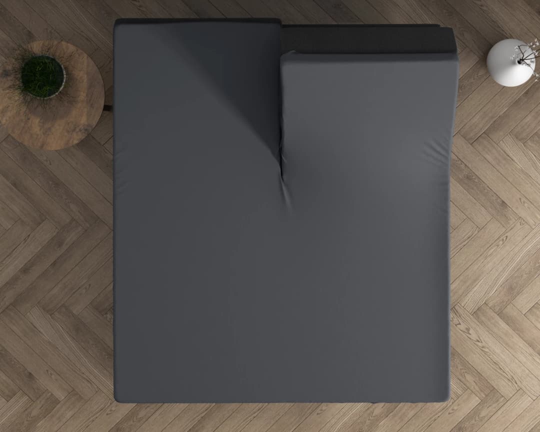 Hoeslaken Kalle Antraciet 160x200/220 cm