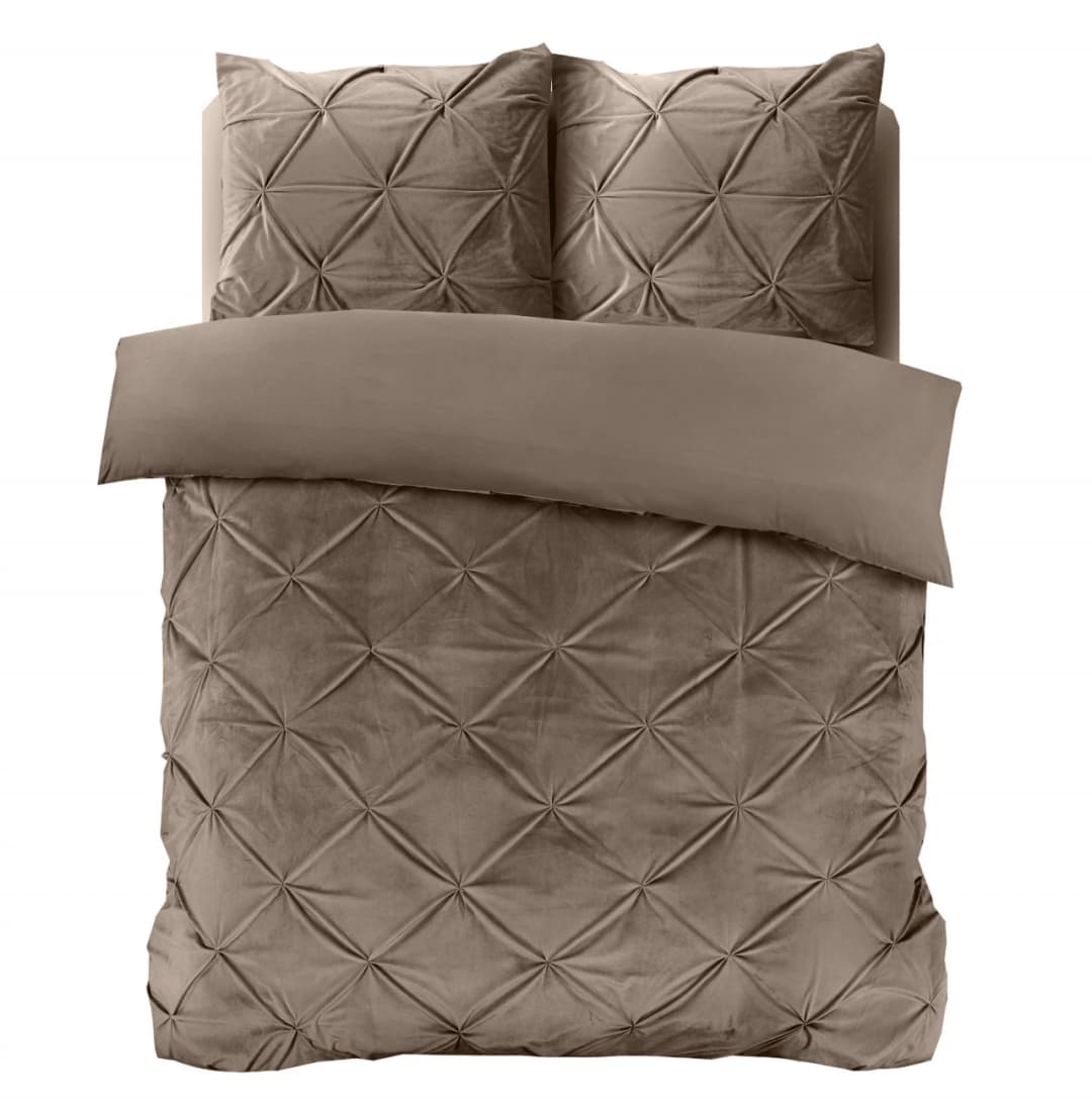 Dekbedovertrek Gjalt Taupe 140x200/220 cm