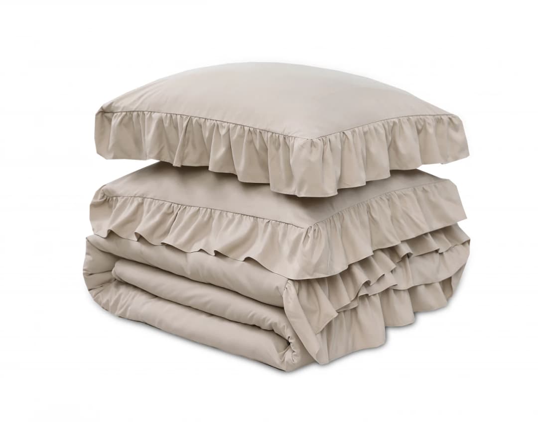 Dekbedovertrek Brecht Taupe 140x200/220 cm