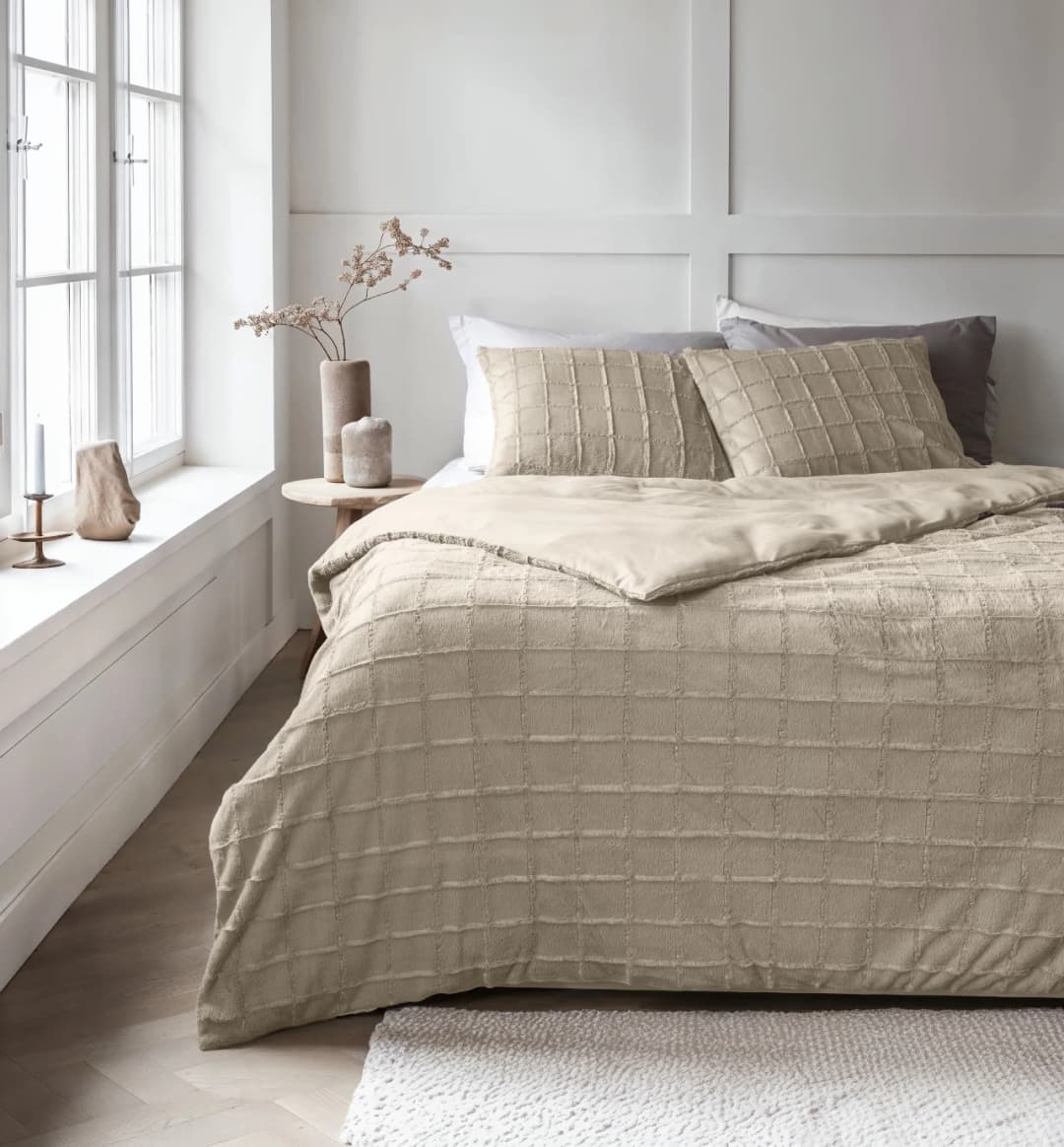 Dekbedovertrek Kade Beige 140x200/220 cm