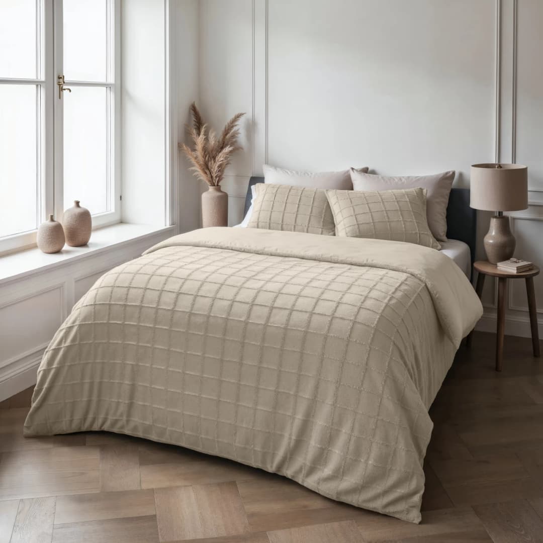 Dekbedovertrek Kade Beige 140x200/220 cm