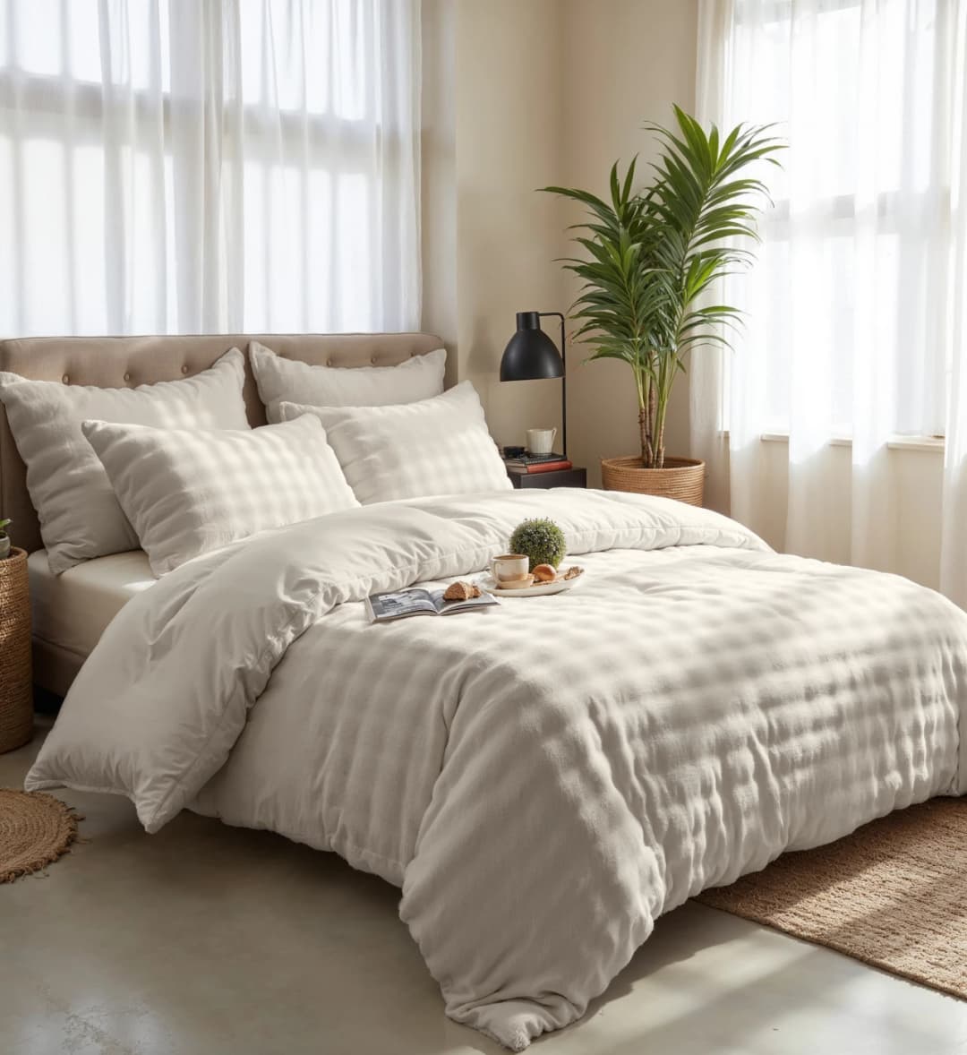 Dekbedovertrek Bauke Beige 240x220 cm