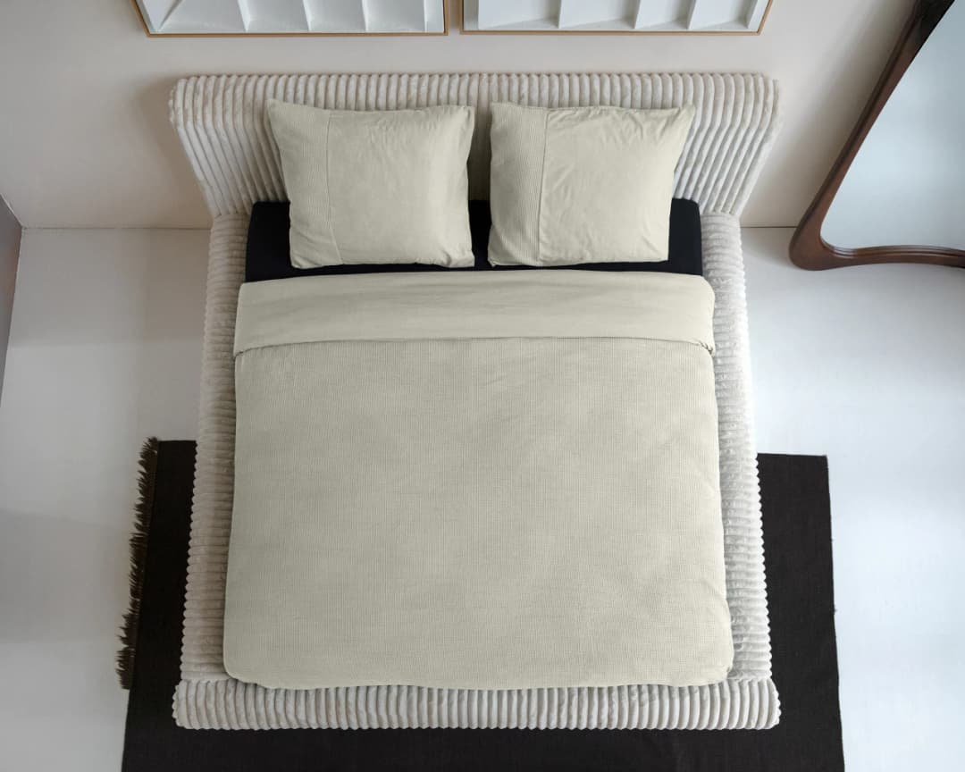 Dekbedovertrek Hylke Beige 200x200/260 cm