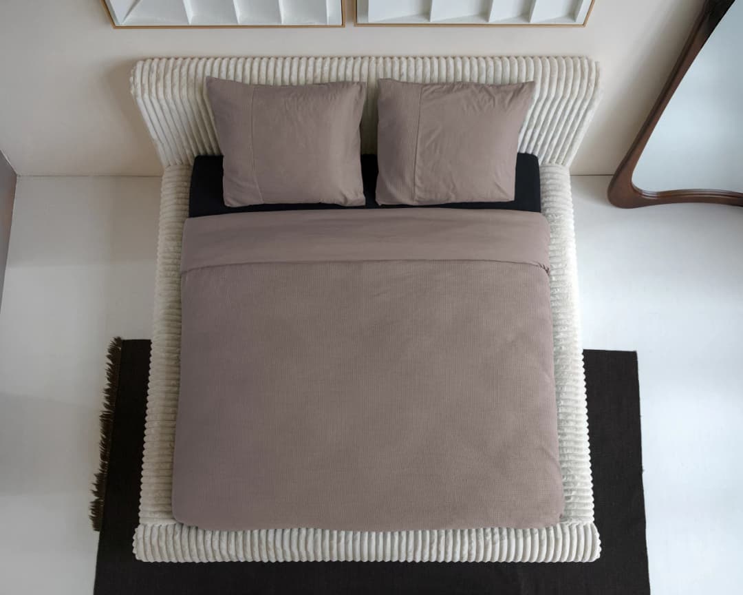 Dekbedovertrek Hylke Taupe 140x200/260 cm