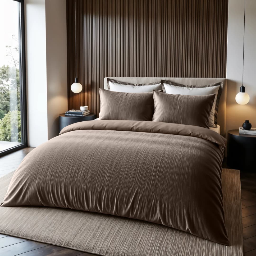 Dekbedovertrek Gil Taupe 240x220 cm