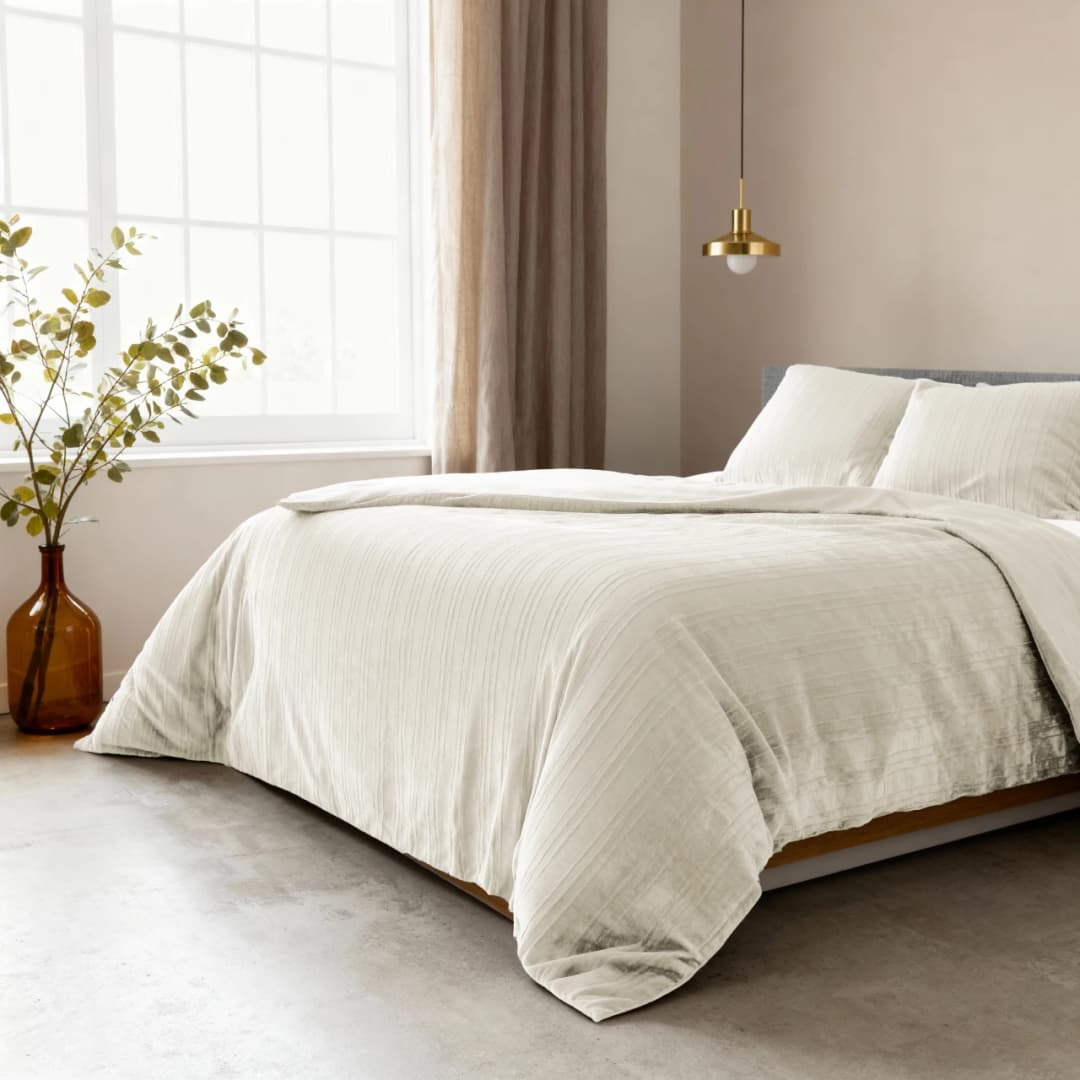 Dekbedovertrek Gino Beige 140x200/220 cm