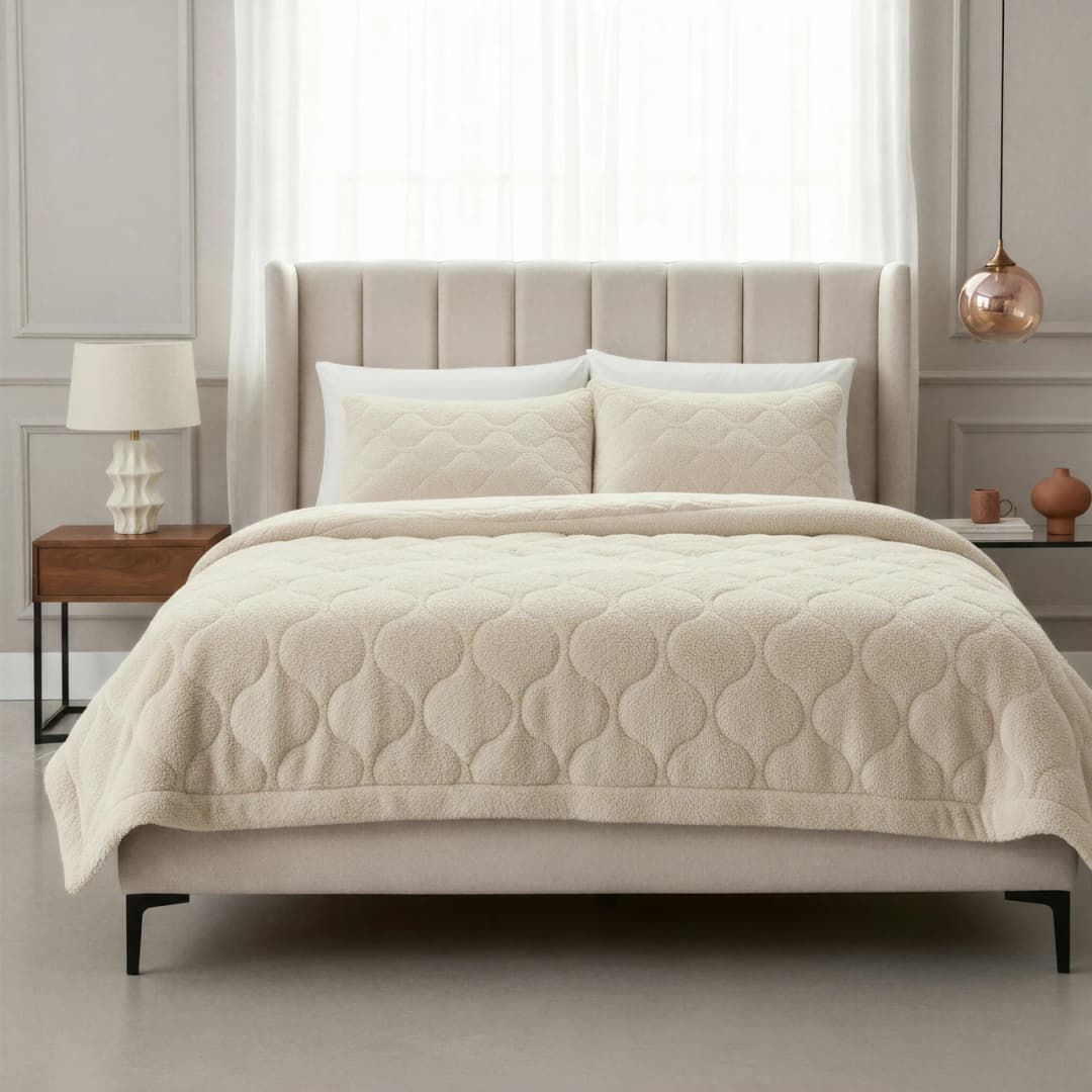 Wasbaar dekbed Bink teddy Beige 140x200 cm