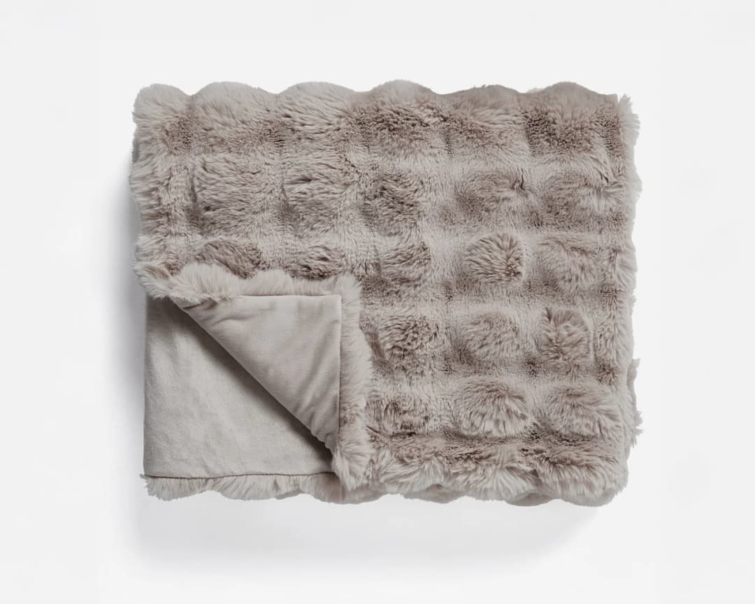Plaid Mirre Taupe/Roze 240x200 cm