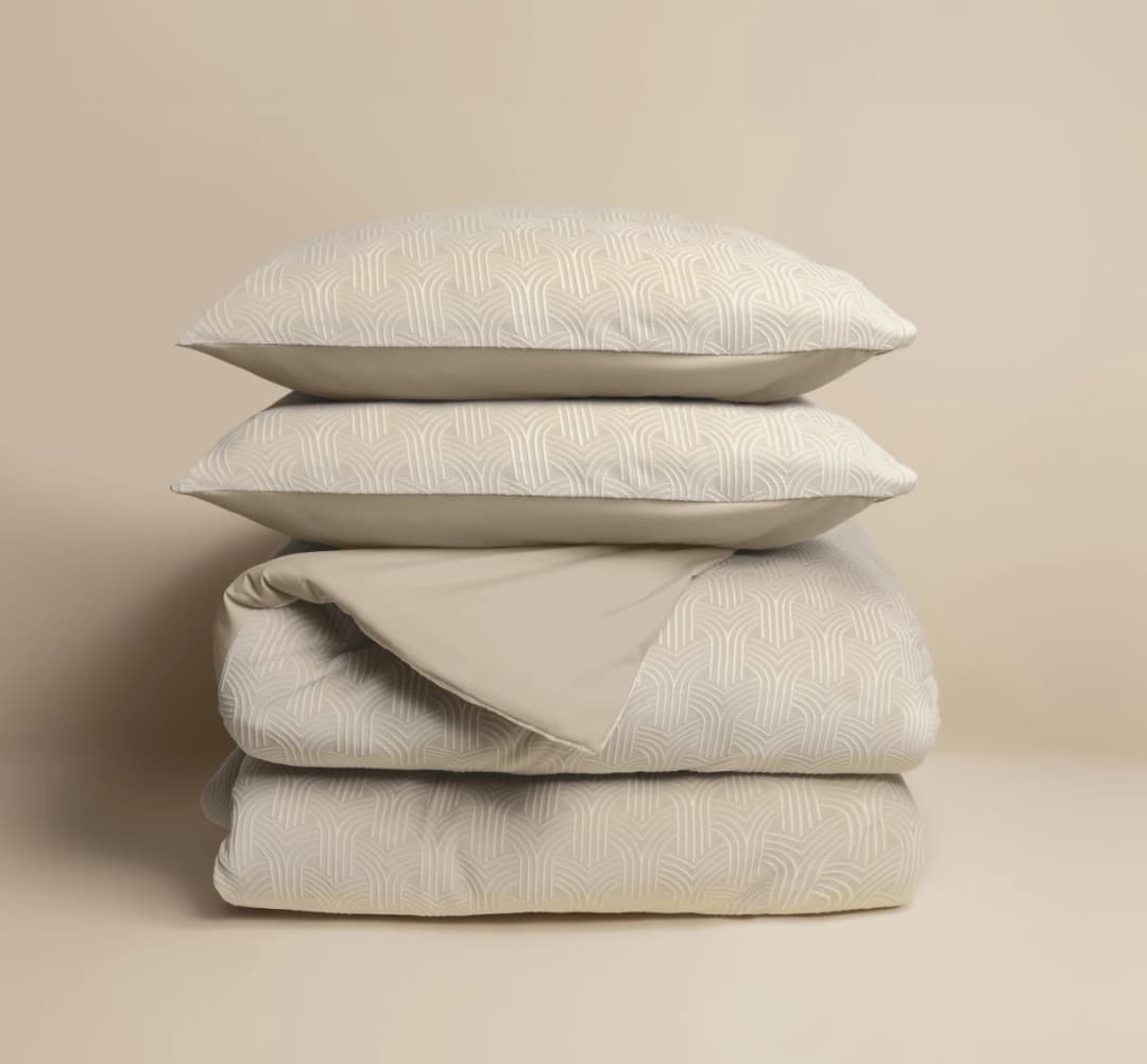 Dekbedovertrek Kjeld Beige 140x220 cm