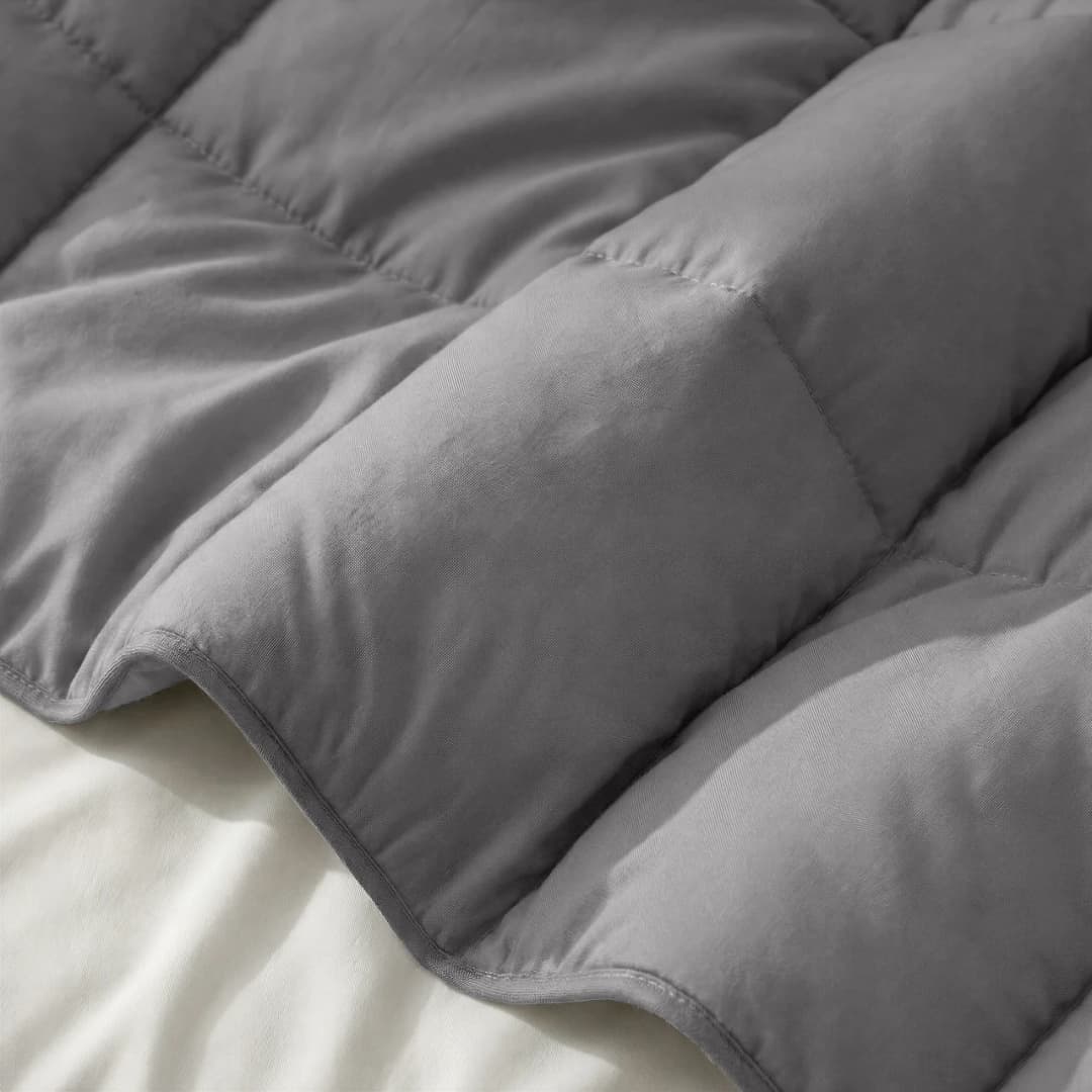 Wasbaar dekbed Nina percal katoen Antraciet 140x220 cm