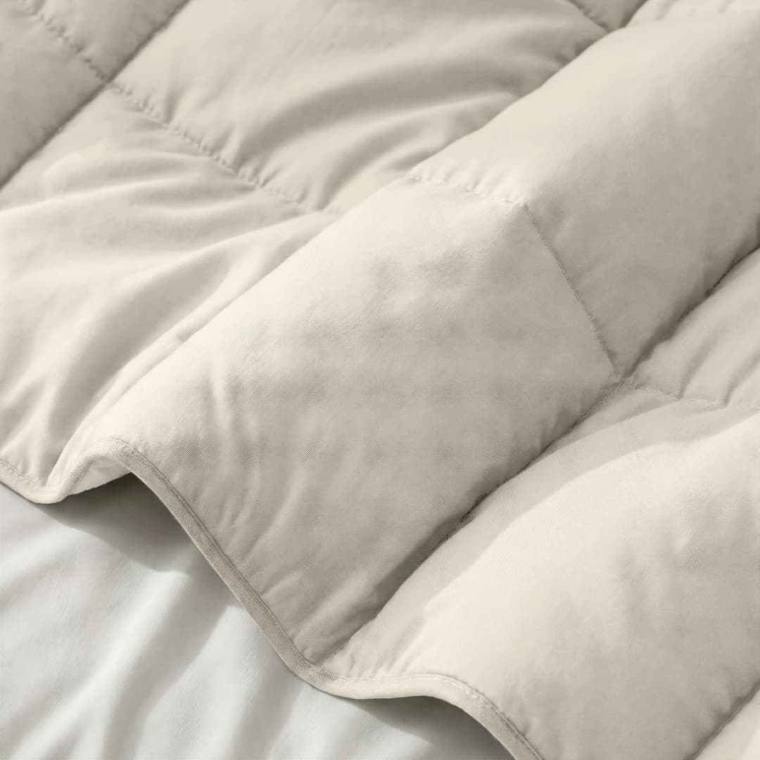 Wasbaar dekbed Nina percal katoen Beige 240x220 cm